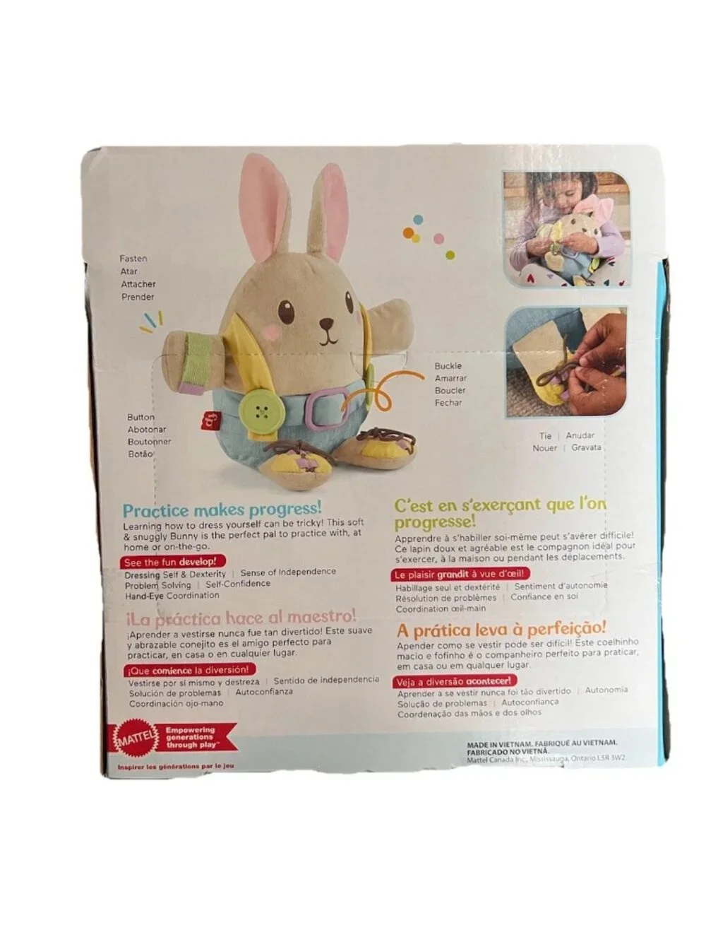 NEW Fisher Price Learn to Dress Bunny - Toddler Educational Toy